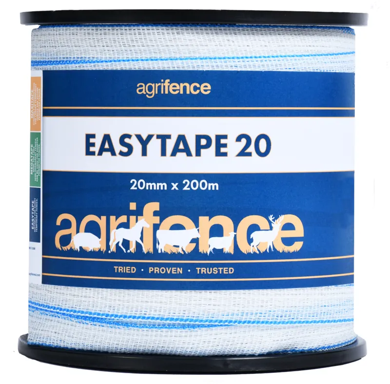 Agrifence Easytape 20 White Polytape 20mm x 200m